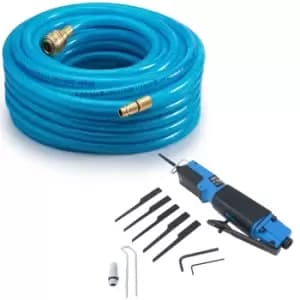 Image of Compressed Air Hose 20m & Pneumatic Reciprocating Saw