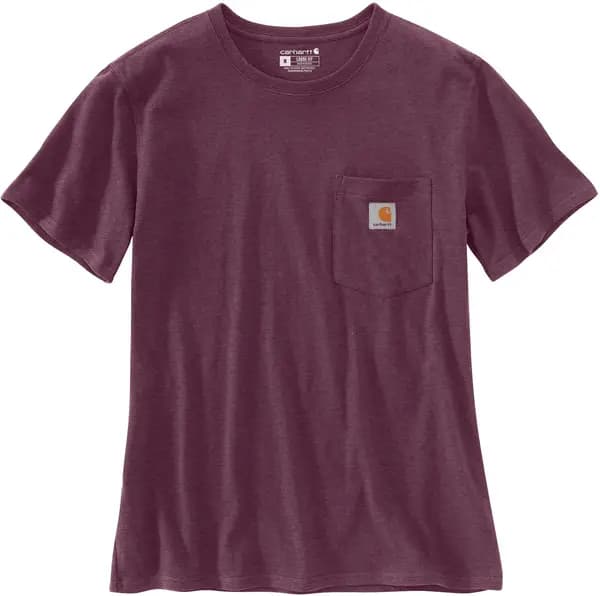 Image of Carhartt Workwear Pocket Womens T-Shirt, purple, Size XS