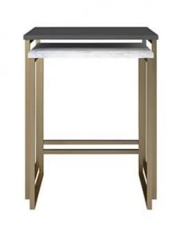 Image of Cosmoliving Scarlett Nest Of Tables- Graphite Grey