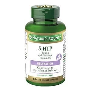 Image of Natureamp39s Bounty 5 HTP 50 mg with Niacin and Vitamin B6 60 Rapid Release Capsules