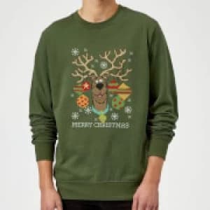 Image of Scooby Doo Christmas Sweatshirt - Forest Green - L
