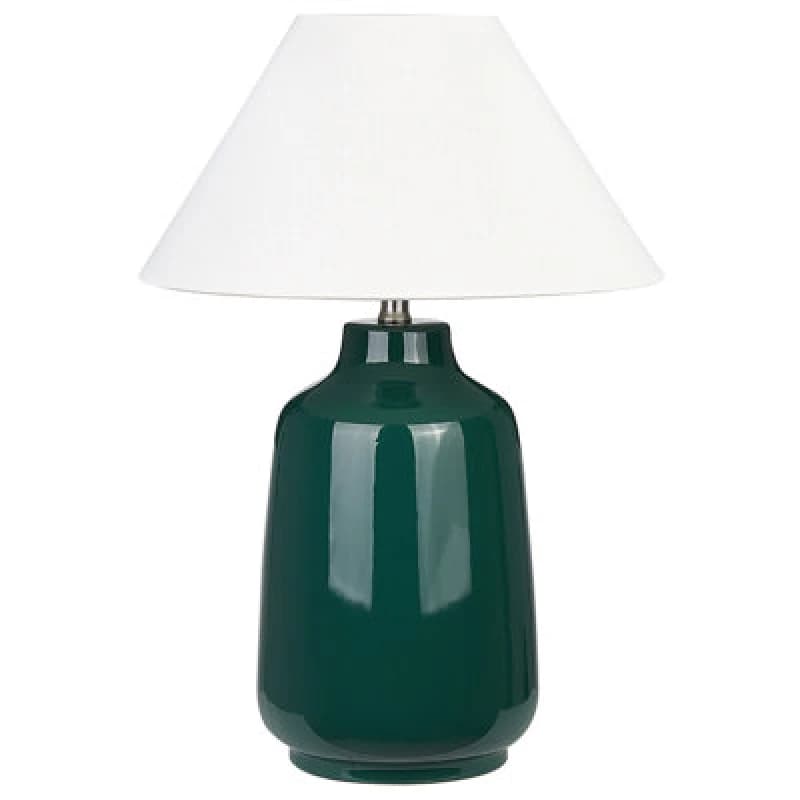 Image of Beliani Table Lamp Careta Ceramic Dark Green