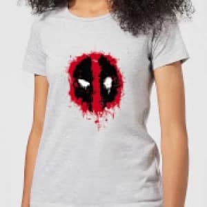 Image of Marvel Deadpool Splat Face Womens T-Shirt - Grey - 3XL