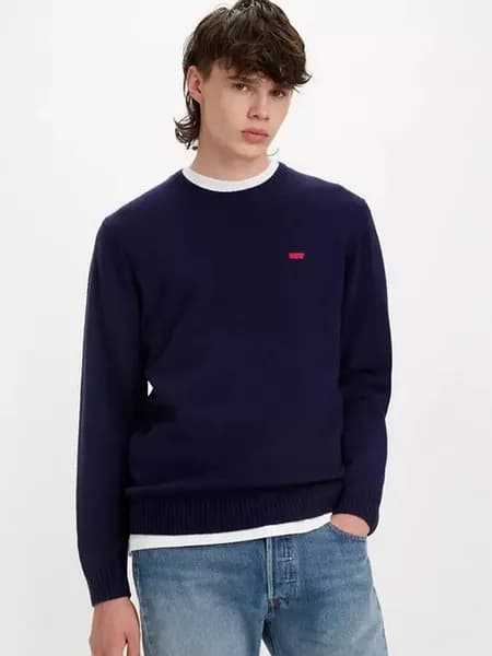 Image of Levis Original Housemark Sweater - Mens - XL - Blue
