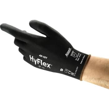 Image of 48-101 Sensilite Palm-side Coated Black Gloves - Size 10