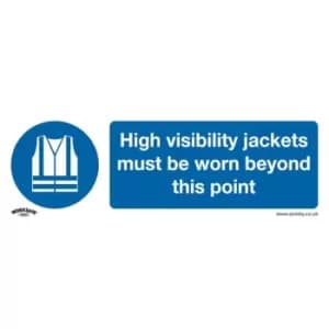 Image of Plastic Sign - High Vis Jackets Must Be Worn Beyond This Point