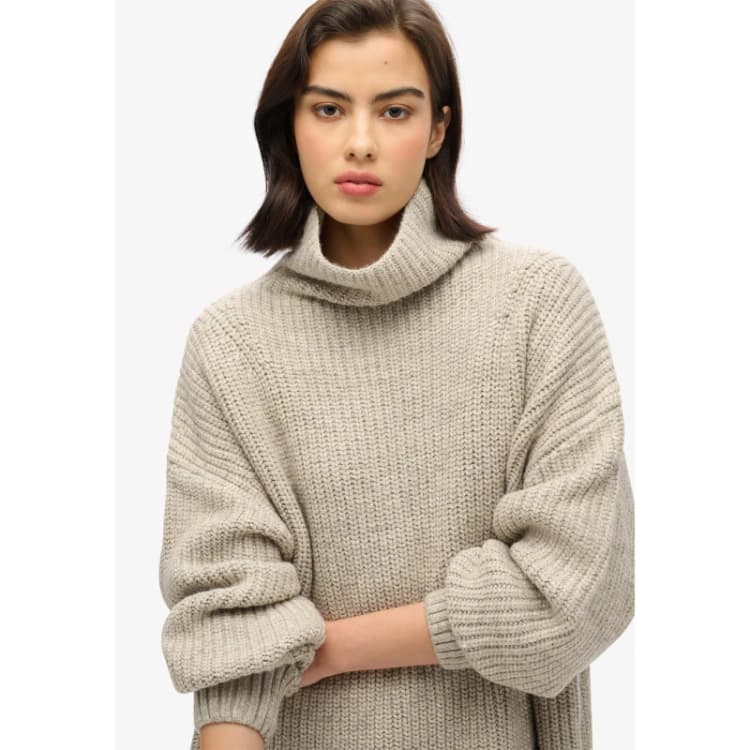 Image of Superdry Knit Jumper Dress - Grey Grey 10