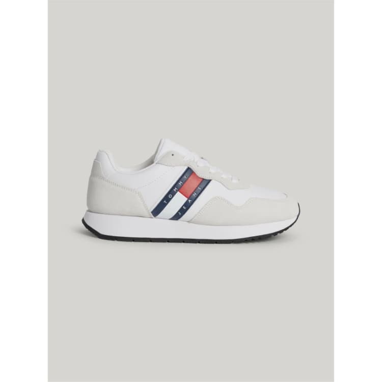 Image of Tommy Jeans Modern Runner Low Top Trainers - White White 10