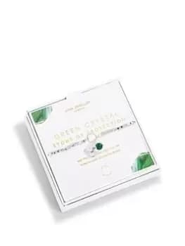Image of Joma Jewellery Spirit Stones , Green Crystal Stone Of Protection , Silver , Bracelet , 17.5Cm Stretch, Multi, Women