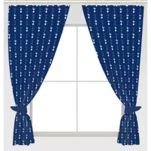 Image of Tottenham Hotspur FC Repeat Crest Curtains (168 x 183cm) (Blue)