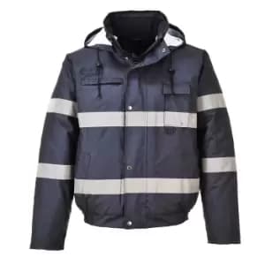 Image of Portwest Iona Lite Reflective Work Bomber Jacket (XL) (Navy)