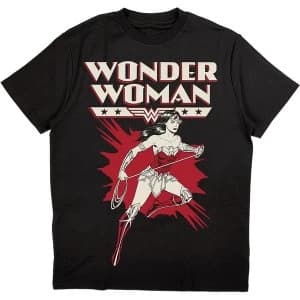 Image of DC Comics - Wonder Woman Explosion Unisex Large T-Shirt - Black
