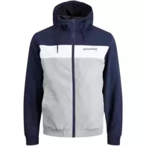 Image of Jack and Jones Rush Hooded Bomber Jacket - Blue