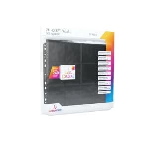 Image of Gamegenic 24-Pocket Sideloading Pages 10 Sleeves - Black