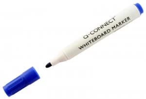 Image of Q Connect Drywipe Marker Blue - 10 Pack