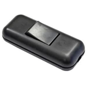 Image of BQ 2A 1 Way Single Black Plastic Inline Switch