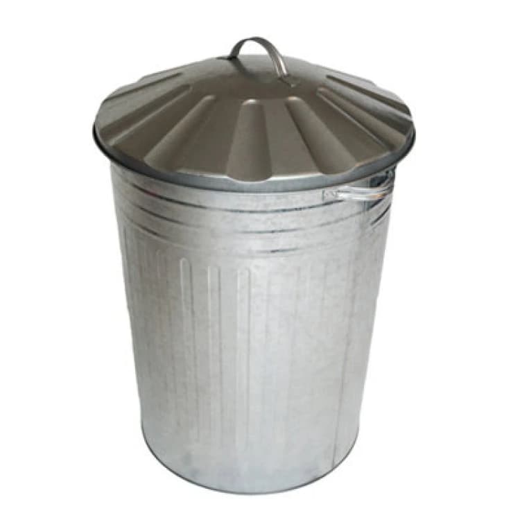 Image of Apollo Galvanised Outdoor Litter Bin, 90L