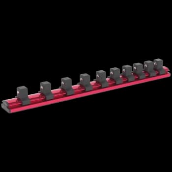 Image of Sealey 1/2" Drive Magnetic Socket Retaining Rail 10 Clips 1/2"