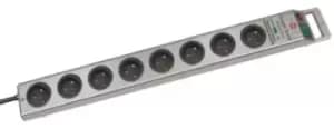 Image of brennenstuhl 2.5m 8 Socket Type E - French Extension Lead, 230 V