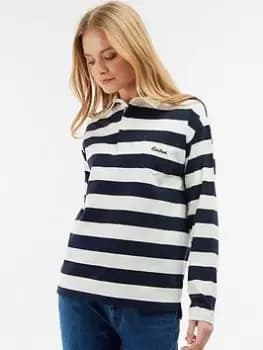 Image of Barbour Barbour Ellison Top -navy Stripe, Blue, Size 12, Women