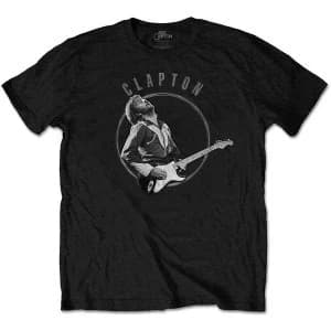 Image of Eric Clapton - Vintage Photo Unisex Large T-Shirt - Black