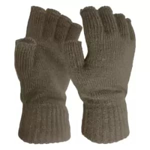 Image of FLOSO Mens Fingerless Winter Gloves (One Size) (Dark Grey)
