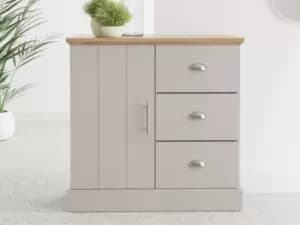 Image of GFW Kendal Grey and Oak 1 Door 3 Drawer Multi Unit