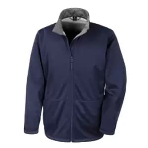 Image of Result Core Mens Soft Shell 3 Layer Waterproof Jacket (3XL) (Navy Blue)