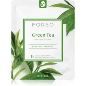 Image of FOREO Farm to Face Green Tea Soothing Sheet Mask for Combination Skin 3x20ml