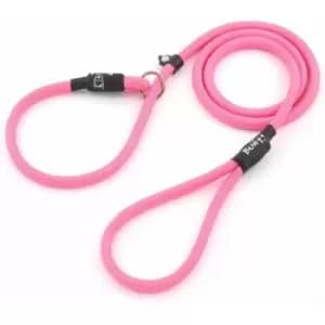 Image of Strong Nylon Slip On Rope Dog Puppy Pet Lead Leash - No Collar Needed - Pink - X-Large - Bunty