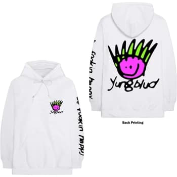 Image of Yungblud - Face Unisex X-Large Hoodie - White
