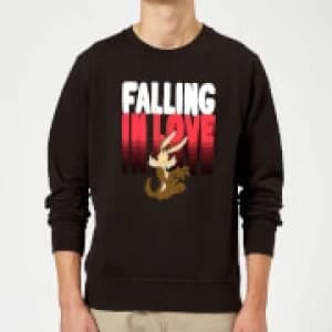 Image of Looney Tunes Falling In Love Wile E. Coyote Sweatshirt - Black
