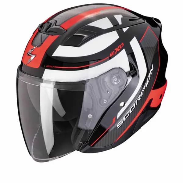 Image of Scorpion EXO-230 Pul Black Red Jet Helmet M