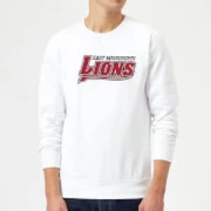 Image of East Mississippi Community College Lions Script Logo Sweatshirt - White - XXL
