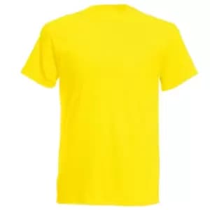 Image of Fruit Of The Loom Mens Screen Stars Original Full Cut Short Sleeve T-Shirt (S) (Yellow)