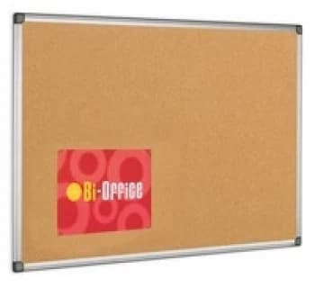 Image of Bi-Office Aluminium Frame Cork Notice Board 1200x900mm CA051170