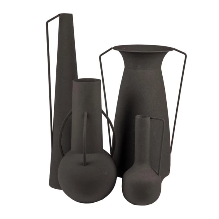 Image of Pols Potten PolsPotten Roman Vases Black unisex Set of 4