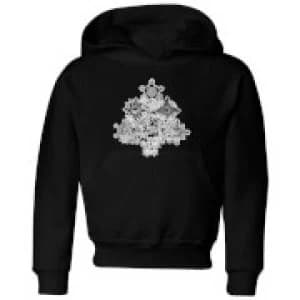 Image of Marvel Shields Snowflakes Kids Christmas Hoodie - Black - 11-12 Years