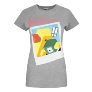 Image of Crossy Road Womens/Ladies Selfie T-Shirt (L) (Grey)