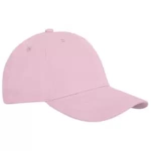 Image of Elevate Unisex Adult Davis 6 Panel Cap (One Size) (Light Pink)