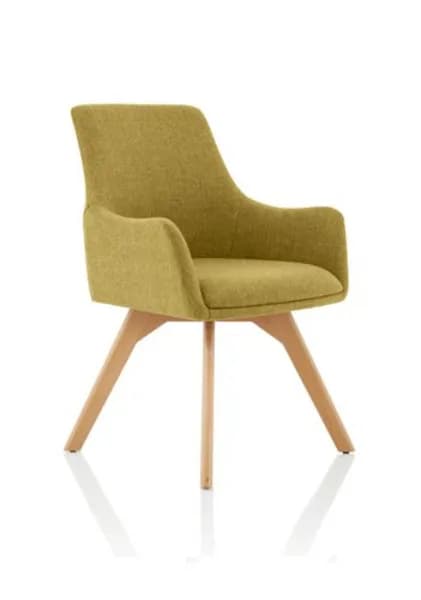 Image of Carmen Carmen Bespoke Spark Fabric Wooden Leg Chair KCUP1946