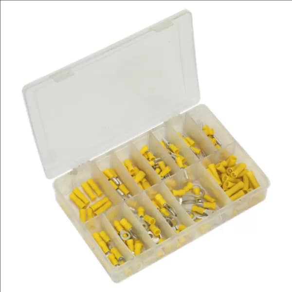 Image of Genuine SEALEY AB041YT Crimp Terminal Assortment 140pc Yellow