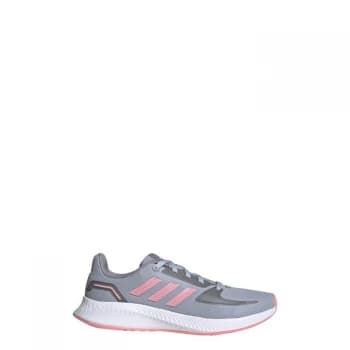 Image of adidas Runfalcon 2.0 Shoes Kids - Halo Silver / Super Pop / Grey
