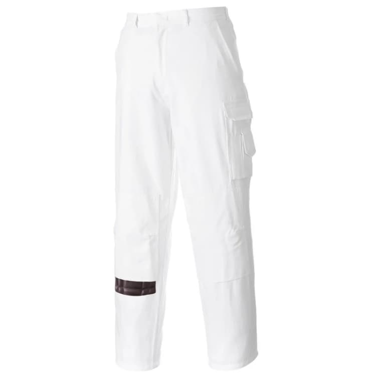 Image of Portwest Painting Work Trousers White