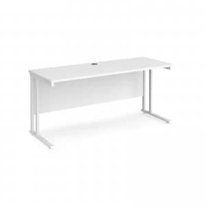 Image of Maestro 25 WL Straight Desk 1600mm x 600mm - White Cantilever Frame w