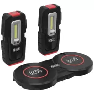 Image of Sealey LEDWCBCOMBO3 Inspection Light (x2) 3W & 1W COB LED & Twin W...
