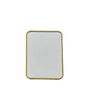 Image of 30cm Antique Brass Mirror with Stand