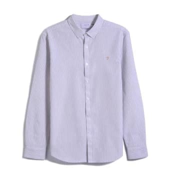 Image of Farah Brewer Stripe Shirt - Brown