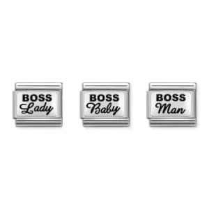 Image of Nomination Classic Silver Boss Charm Set