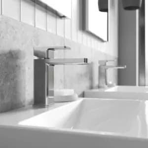 Image of Nuie Windon Mono Basin Mixer Tap with Push Button Waste - Chrome